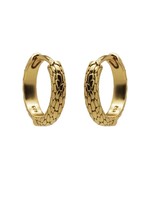 Karma Plain Hinged Hoops Scales Goldplated