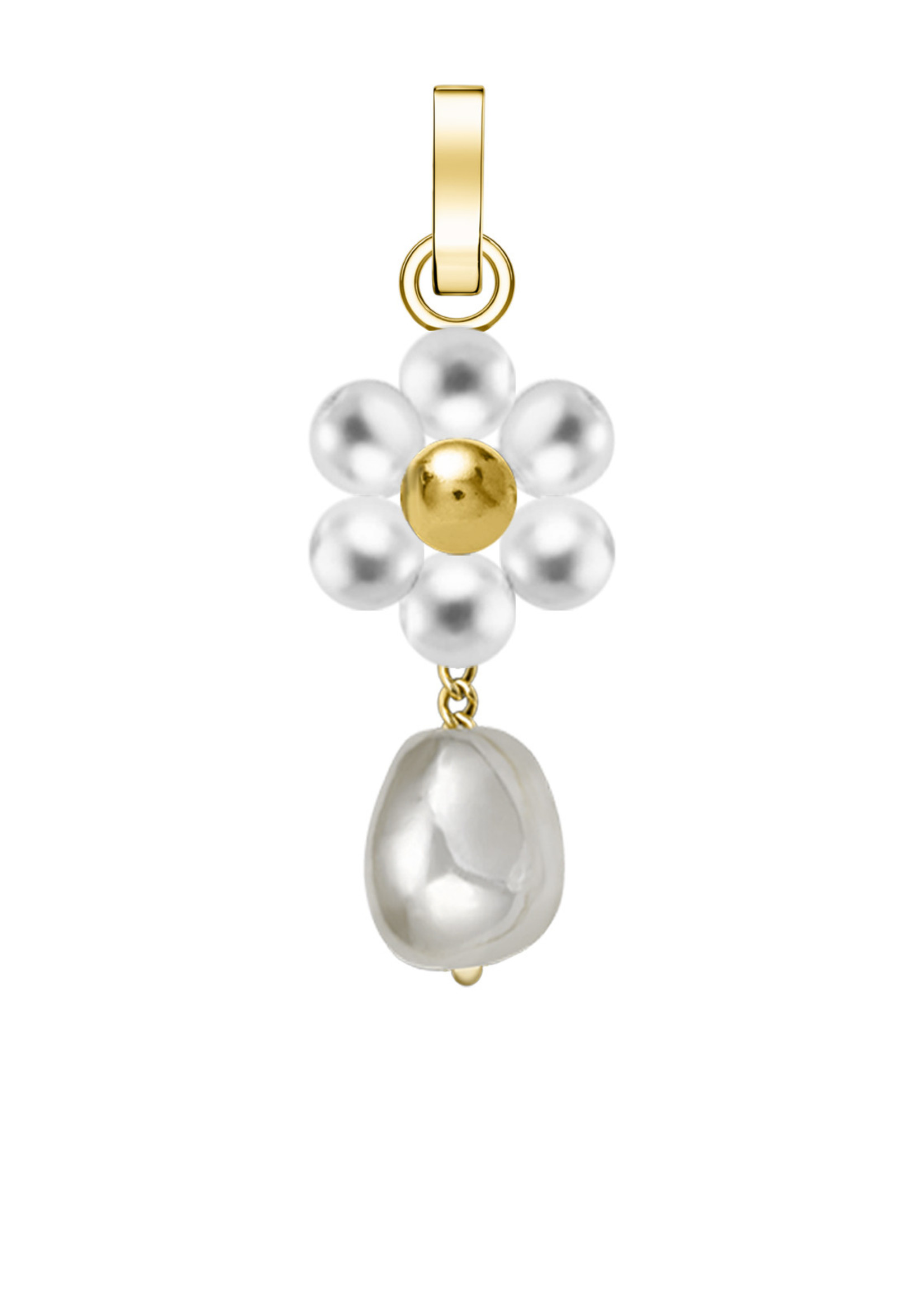 Rosefield Pendant Gold Daisy Flower Pearls