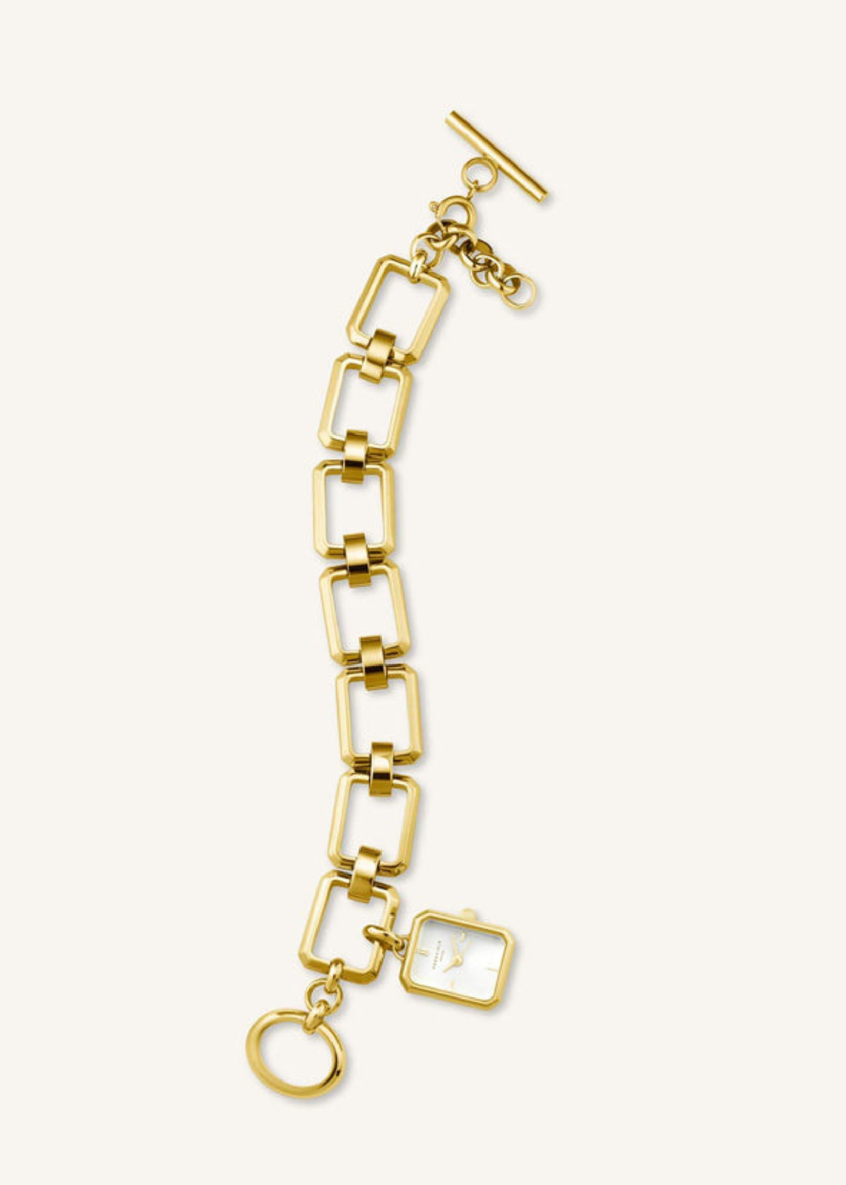 Rosefield The Octagon Charm Chain White Gold