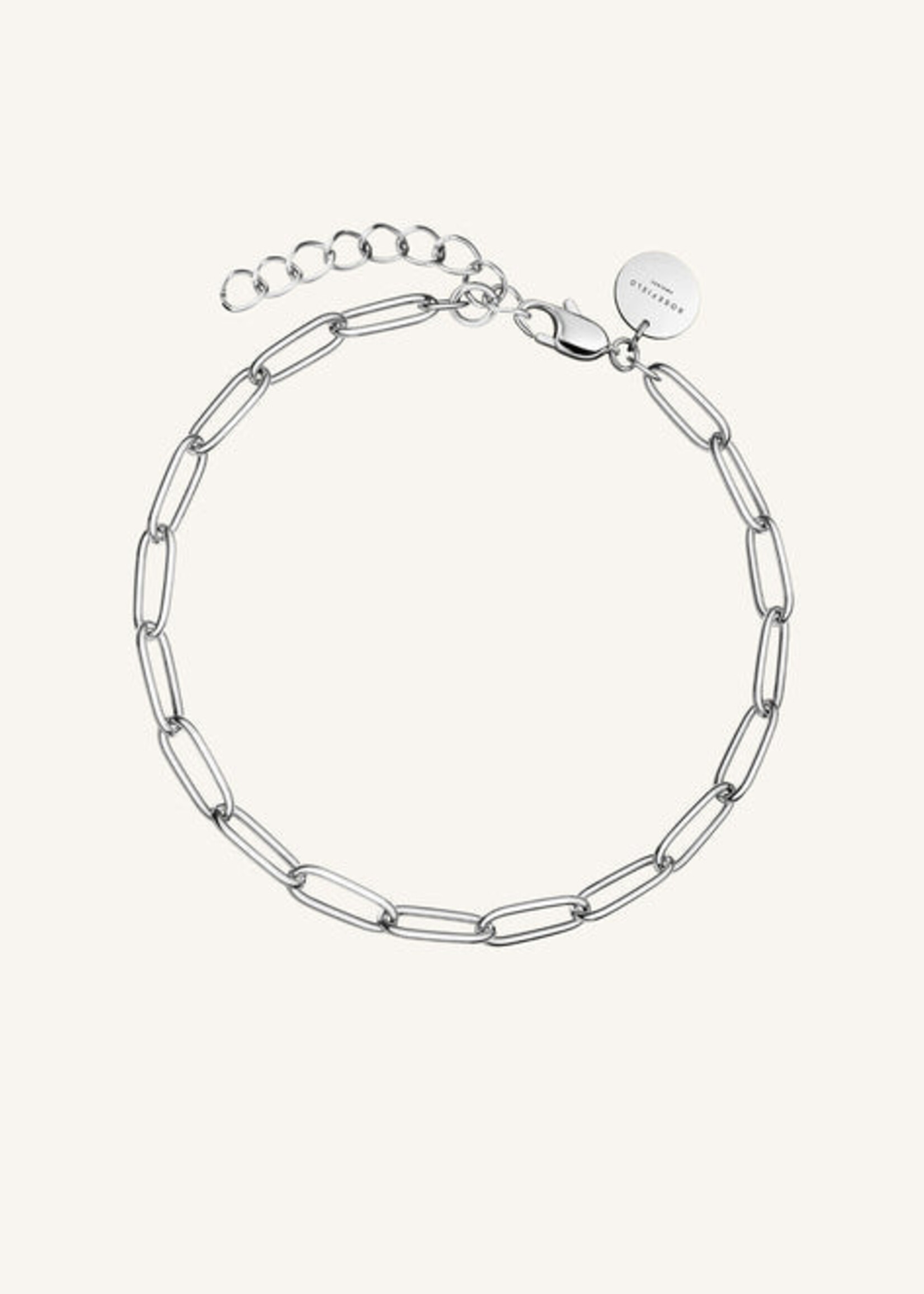 Rosefield rectangle chain bracelet silver