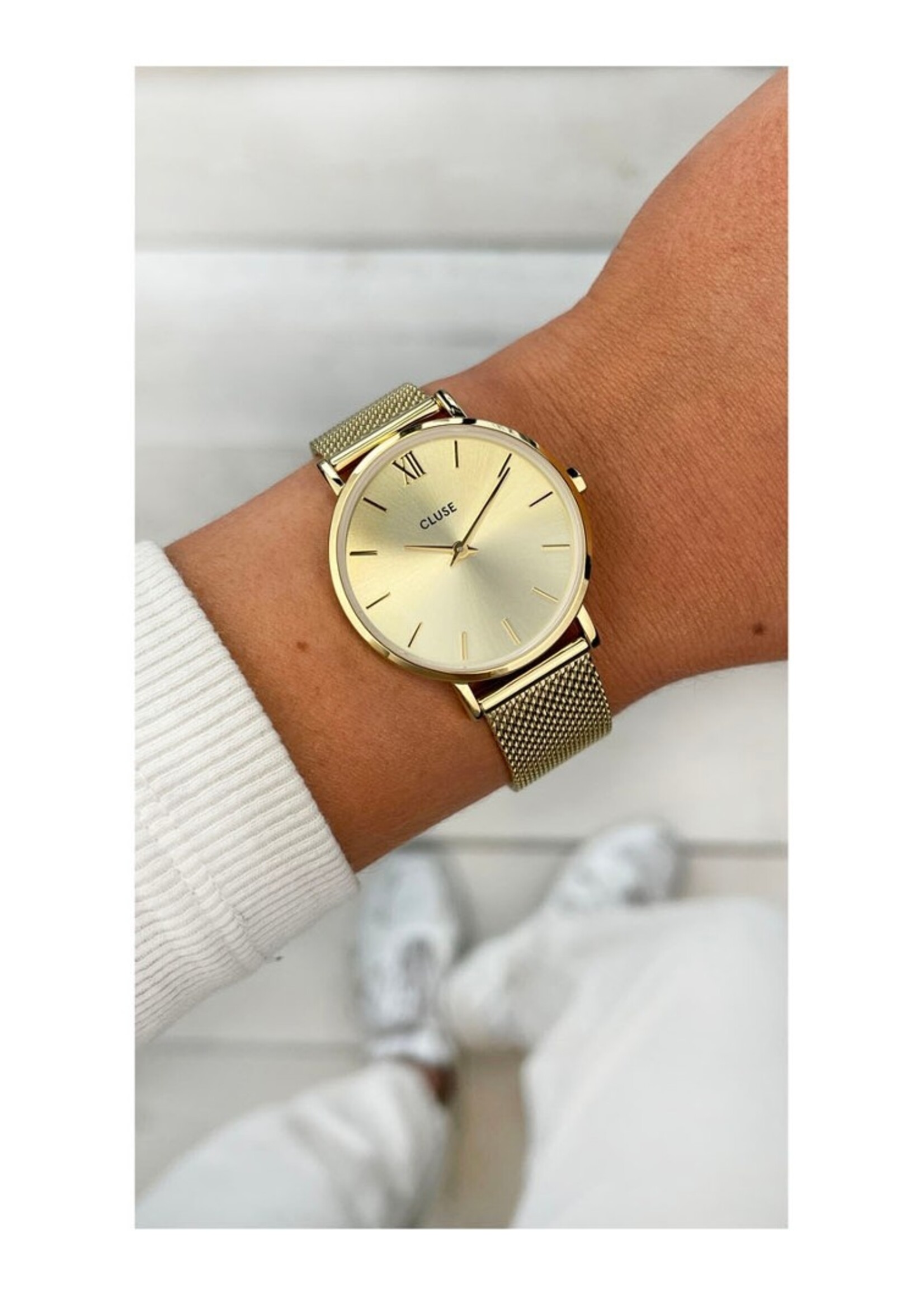 Cluse Minuit Watch Mesh, Full Gold Colour