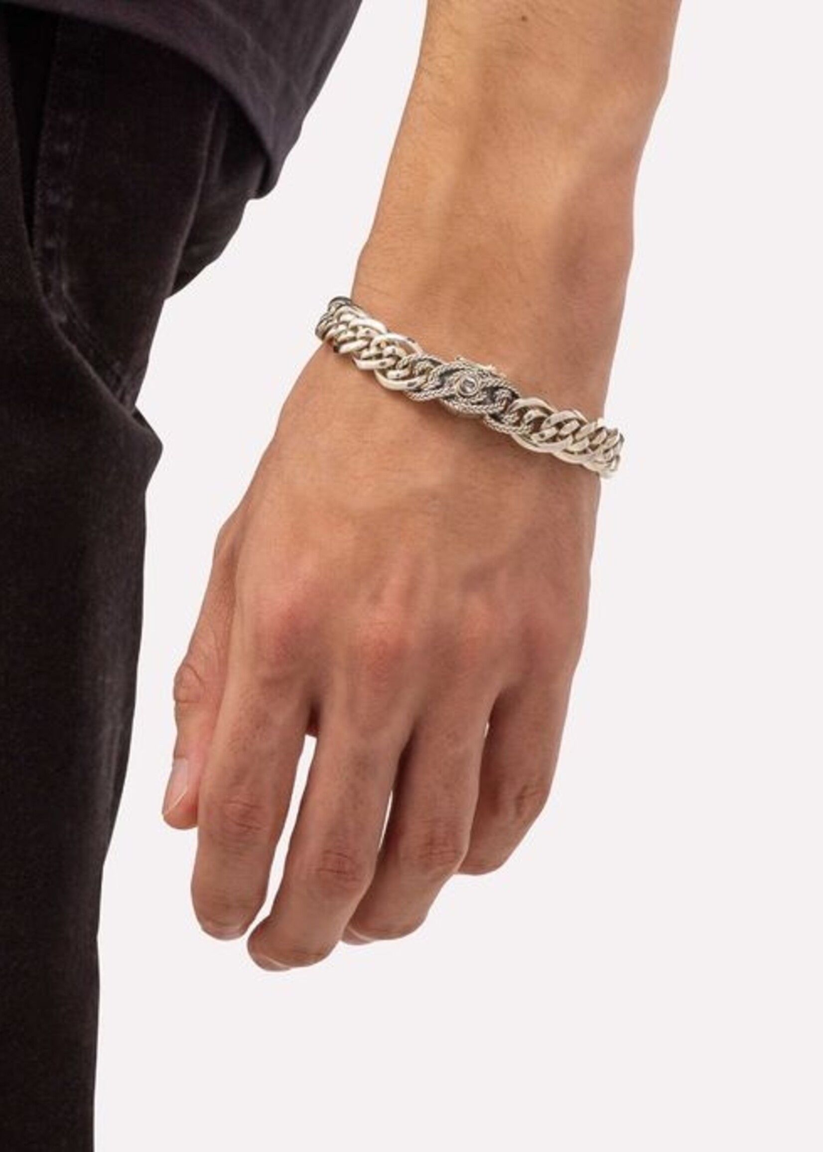 Buddha to Buddha 925 Sterling Zilveren J208 Nathalie XS Texture Bracelet