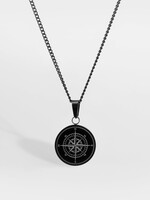 Northern Legacy NL Compass Pendant Necklace - Black