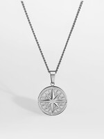 Northern Legacy Compass Pendant 2.0 Necklace - Silver Tone