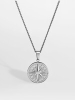 Northern Legacy NL Compass pendant 2.0 - Silver tone