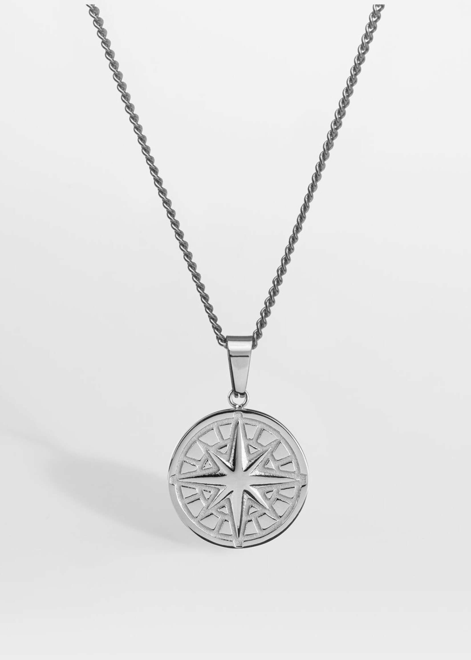 Northern Legacy Compass Pendant 2.0 Necklace - Silver Tone