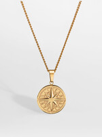 Northern Legacy Compass Pendant 2.0 Necklace - Gold Tone