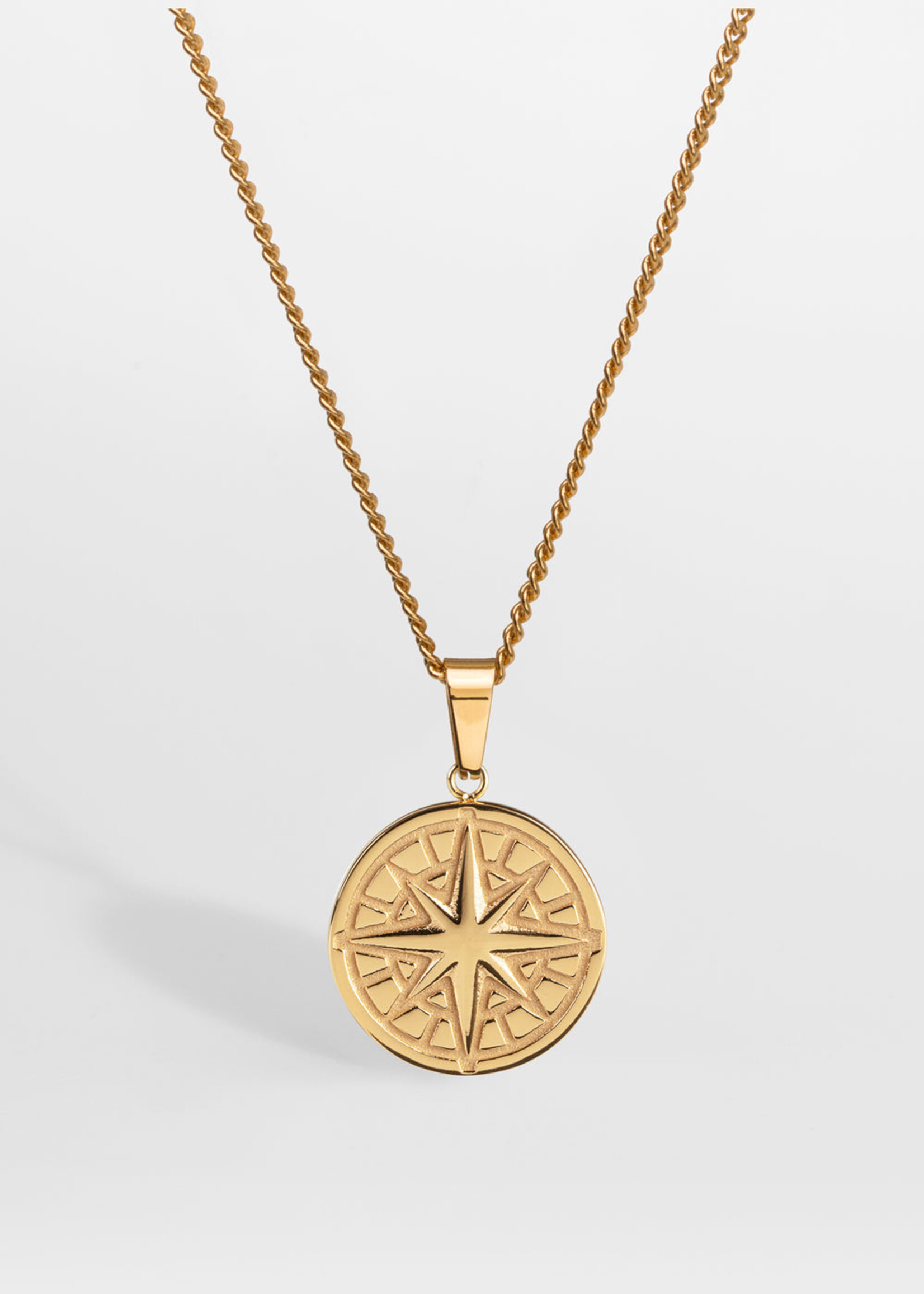 Northern Legacy Compass Pendant 2.0 Necklace - Gold Tone