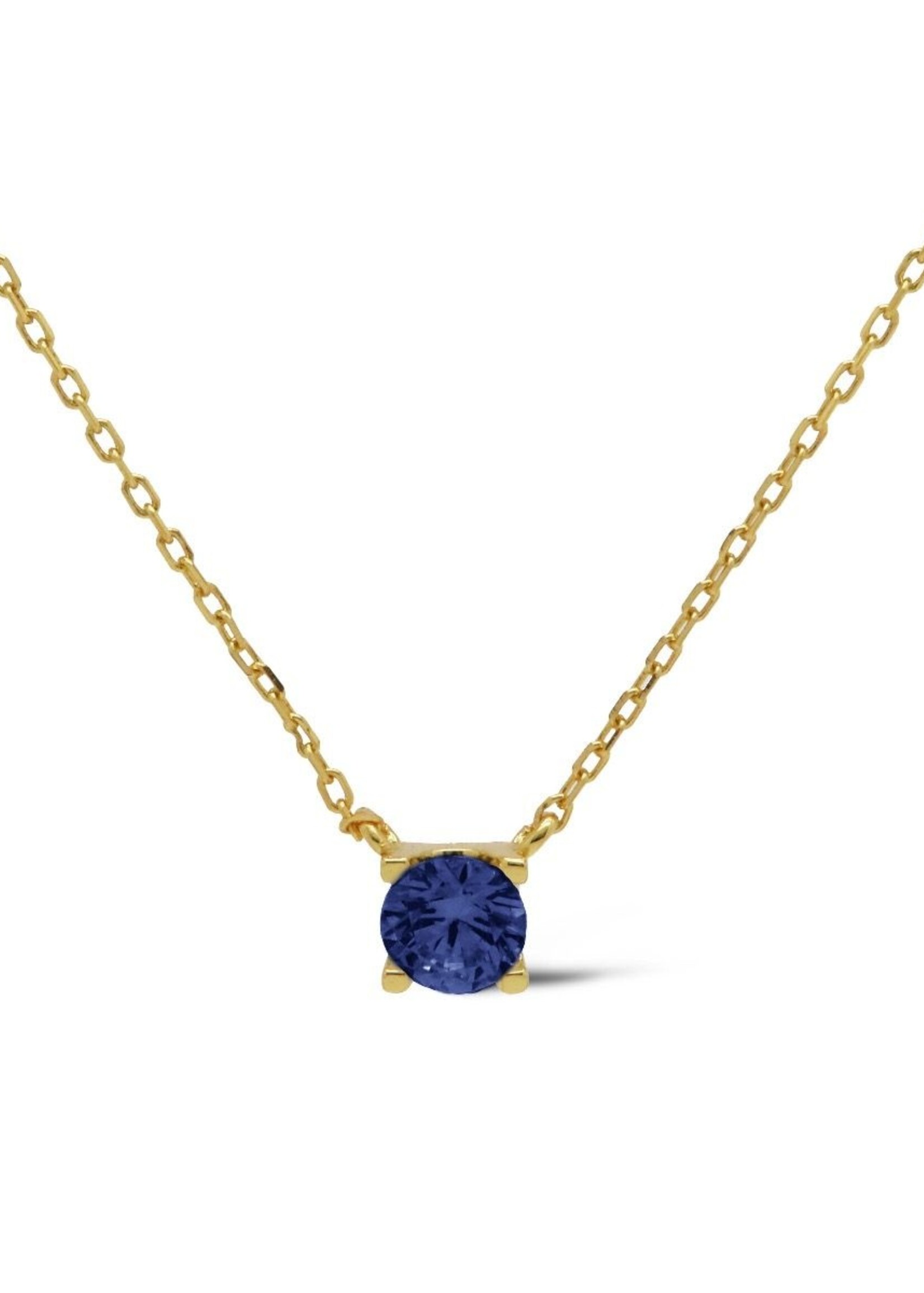 Karma Necklace TESS Goldplated SAPPHIRE BLUE