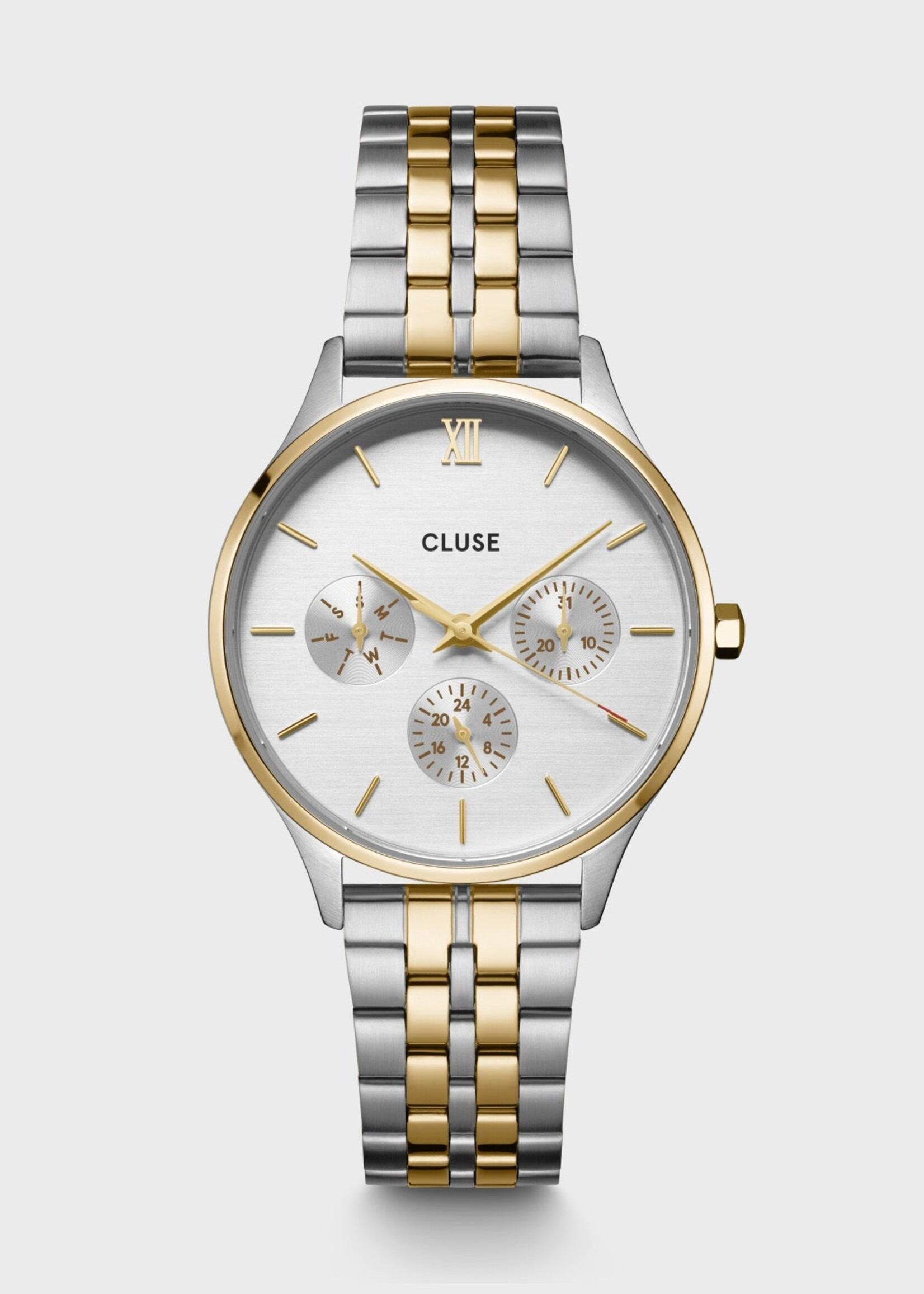 Cluse Minuit Multifunction Watch Steel, Bicolour