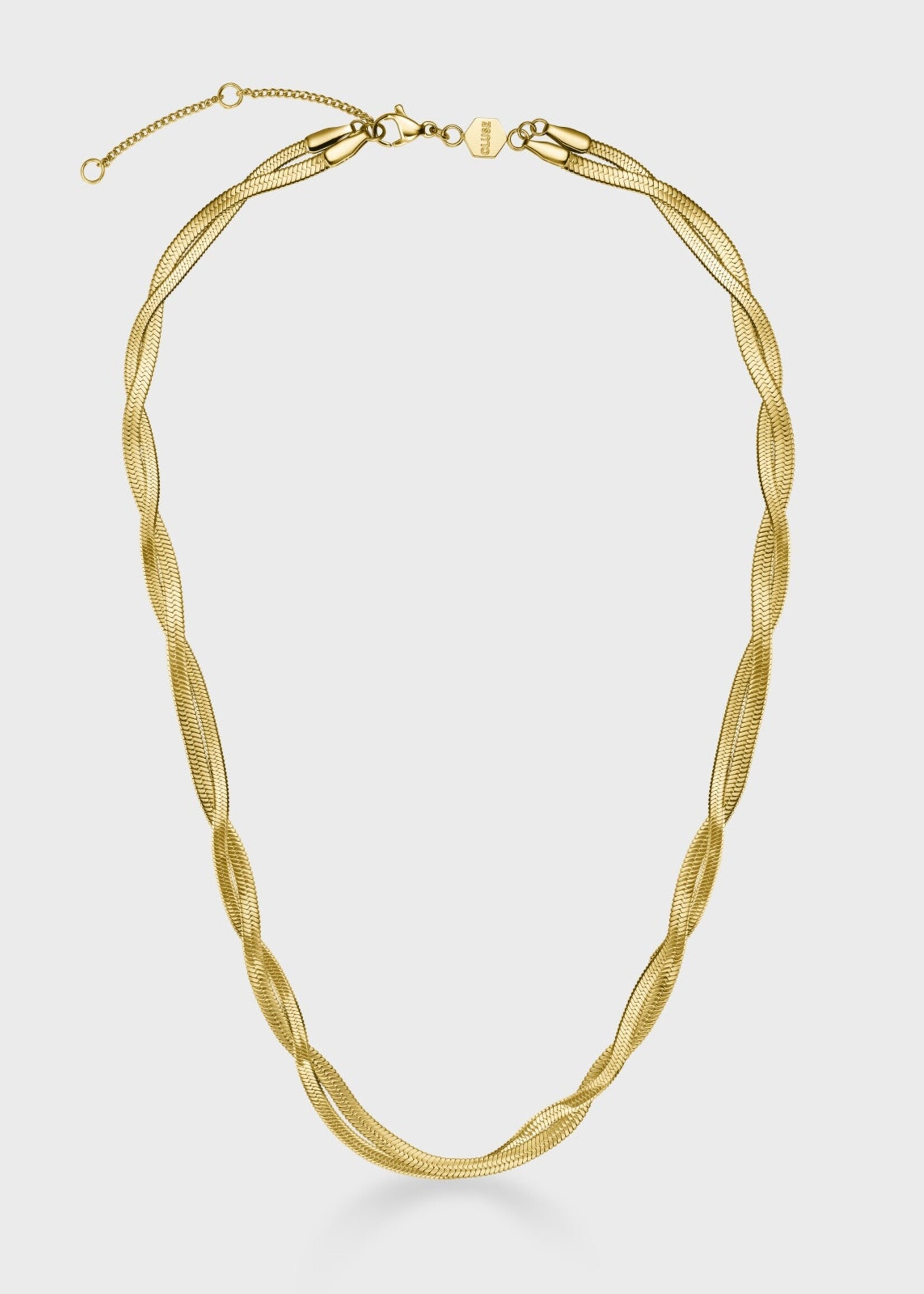 Cluse Élevé Twisted Snake Necklace, Gold Colour
