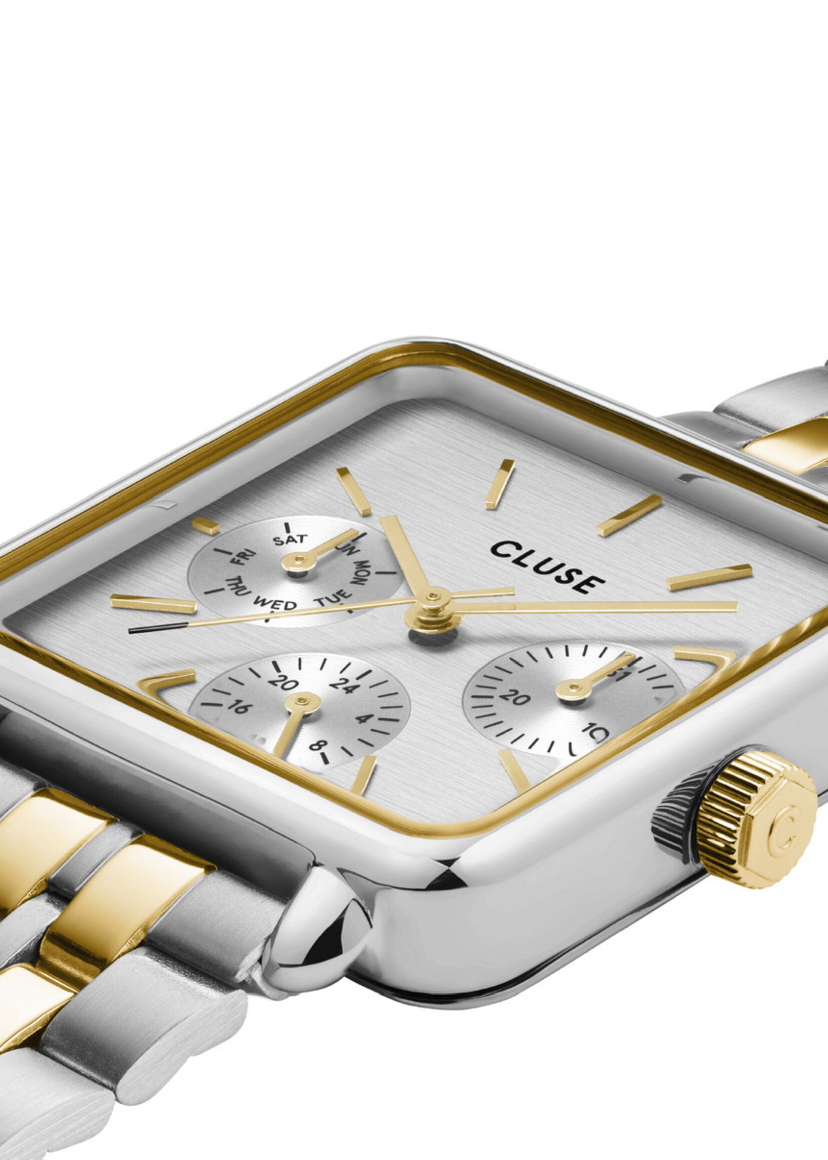 Cluse La Tétragone Multifunction Watch Steel, Bicolour