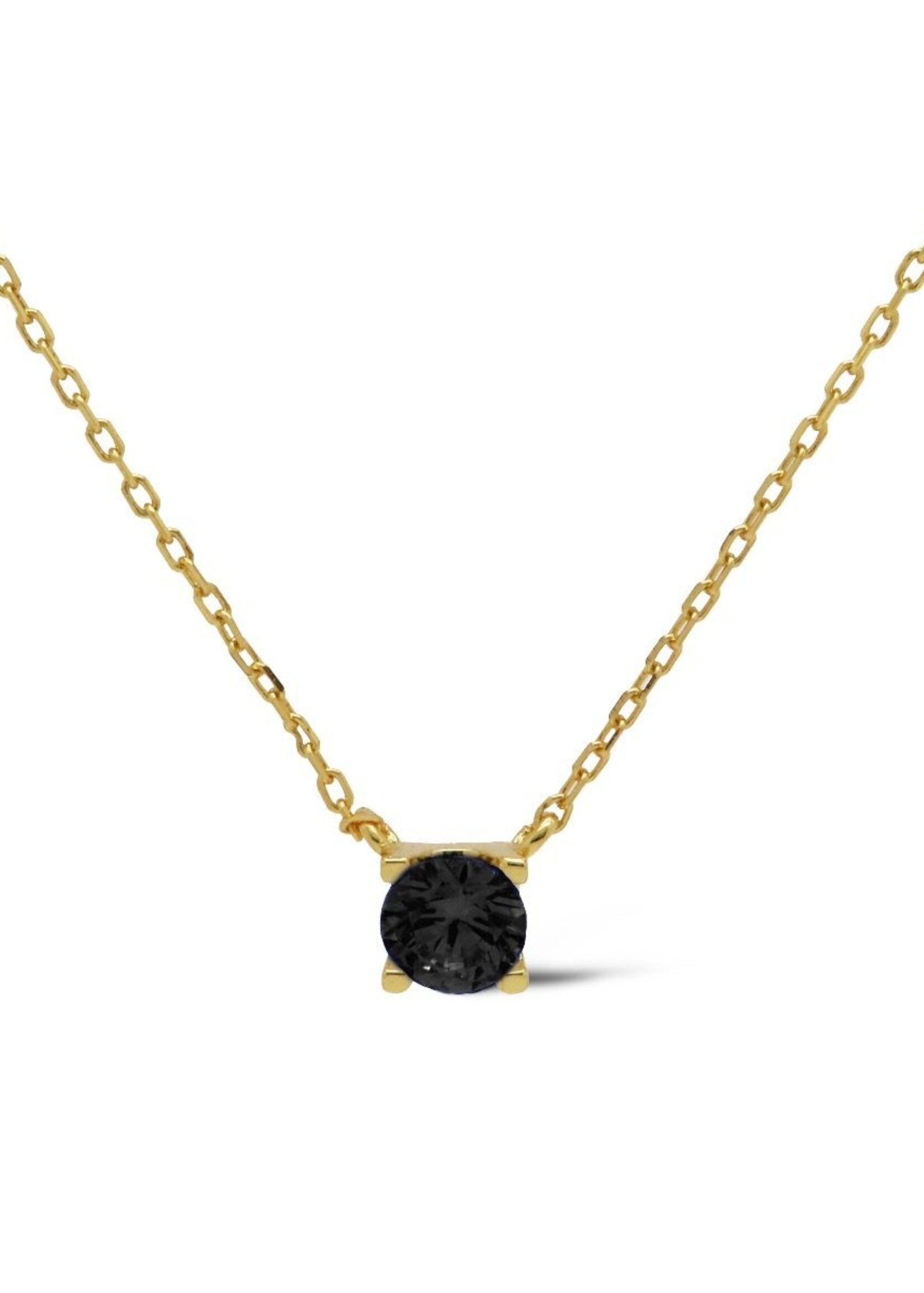 Karma Necklace TESS Goldplated BLACK