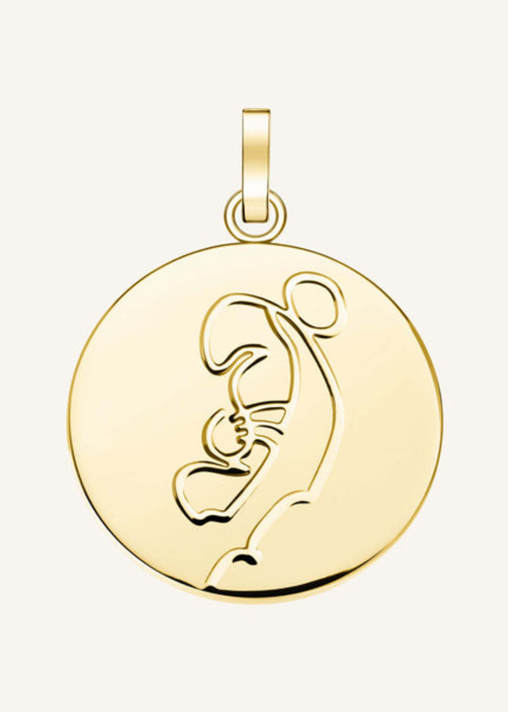 Rosefield pendant gold zodiac coin leo