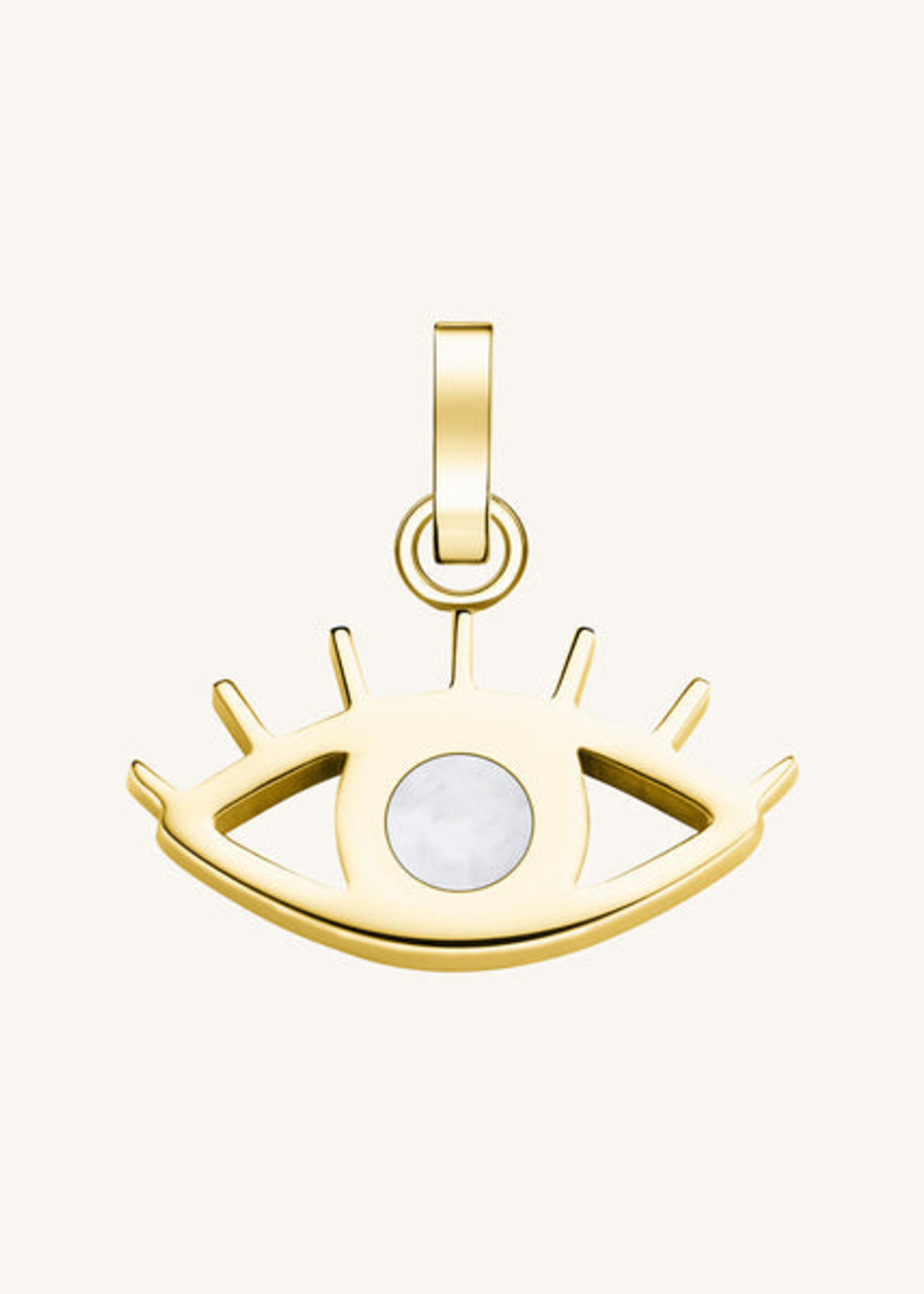 Rosefield pendant gold lucky symbol mop evil eye
