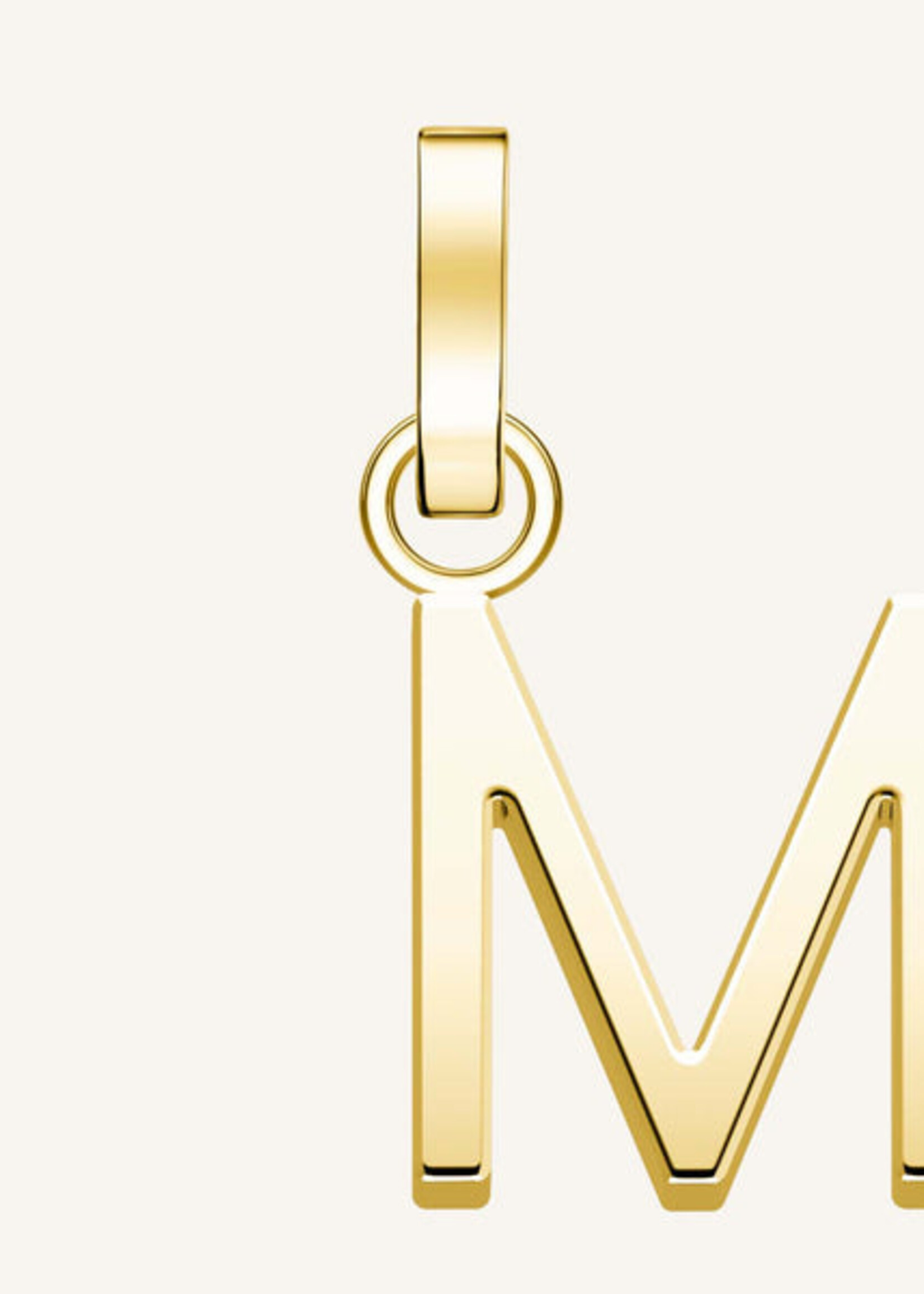 Rosefield pendant gold letter m