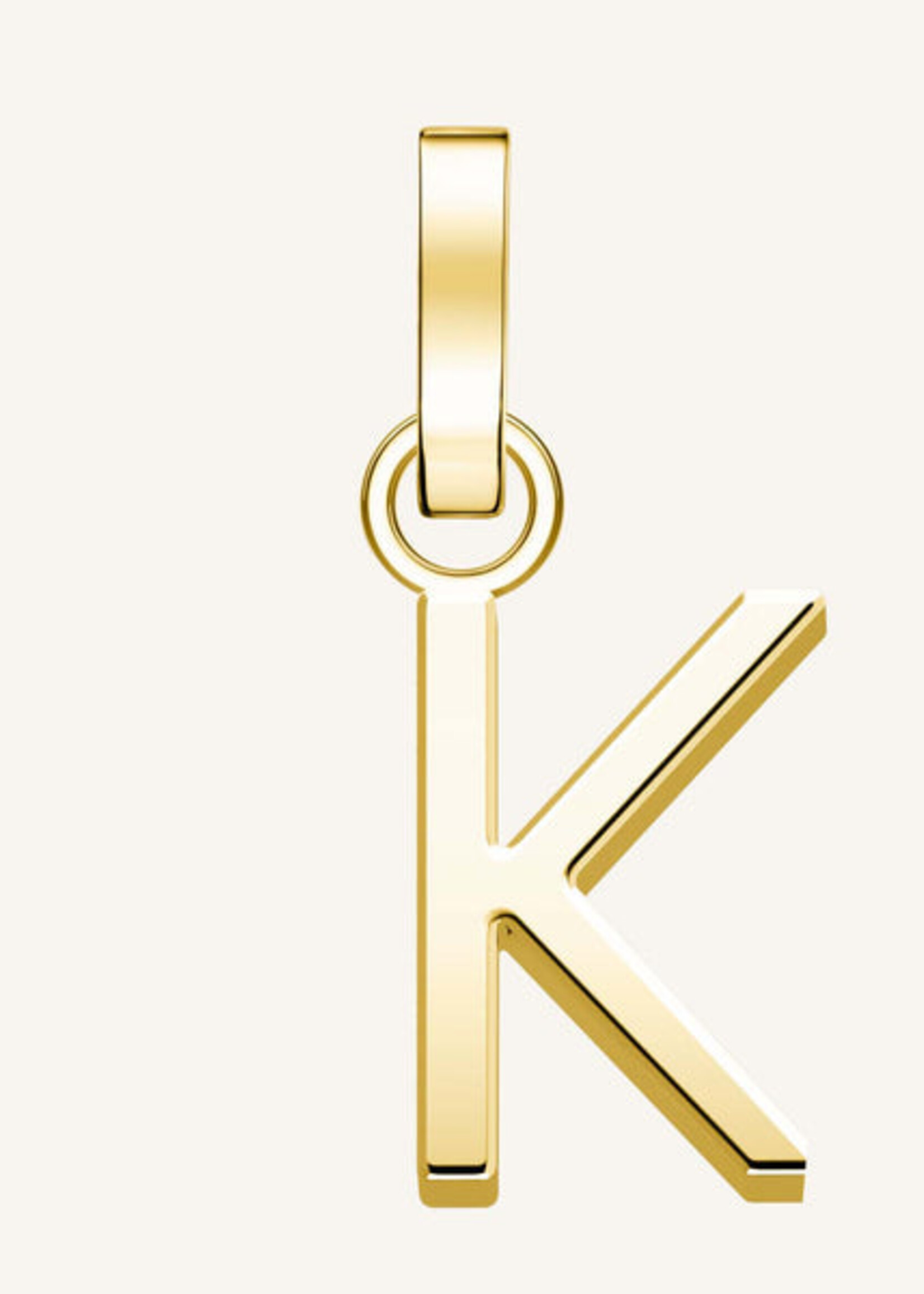 Rosefield pendant gold letter k