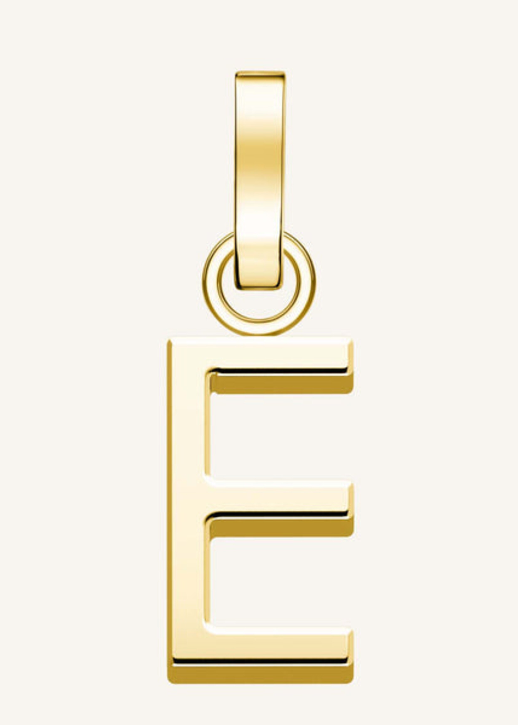 Rosefield pendant gold letter e