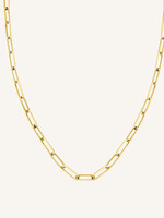 Rosefield hammered chain necklace gold