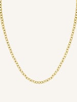 Rosefield oval chainlink necklace gold