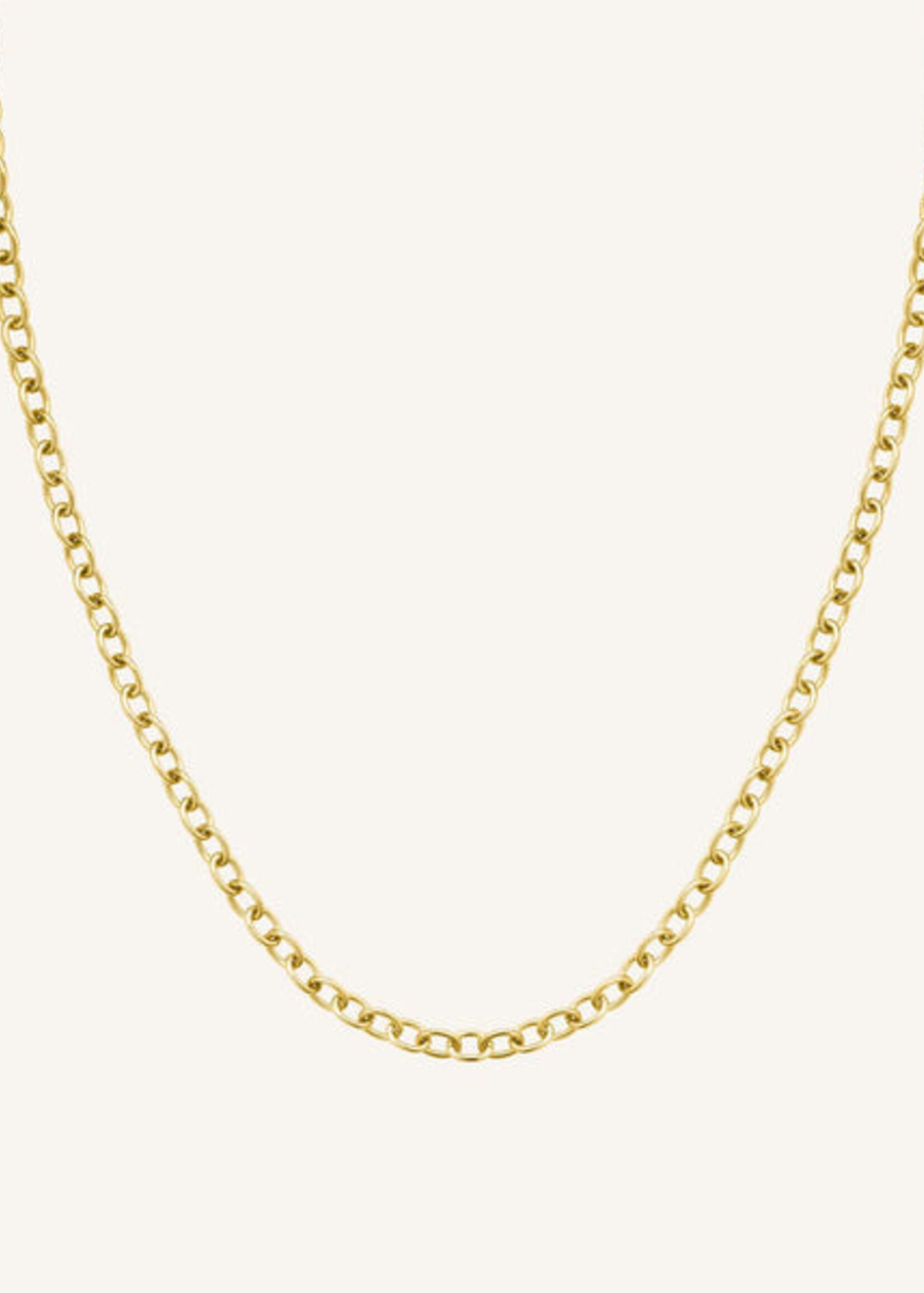 Rosefield oval chainlink necklace gold