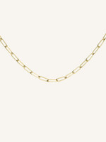 Rosefield rectangle chain necklace gold