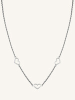 Rosefield triple heart necklace silver