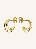 Rosefield double hoops gold