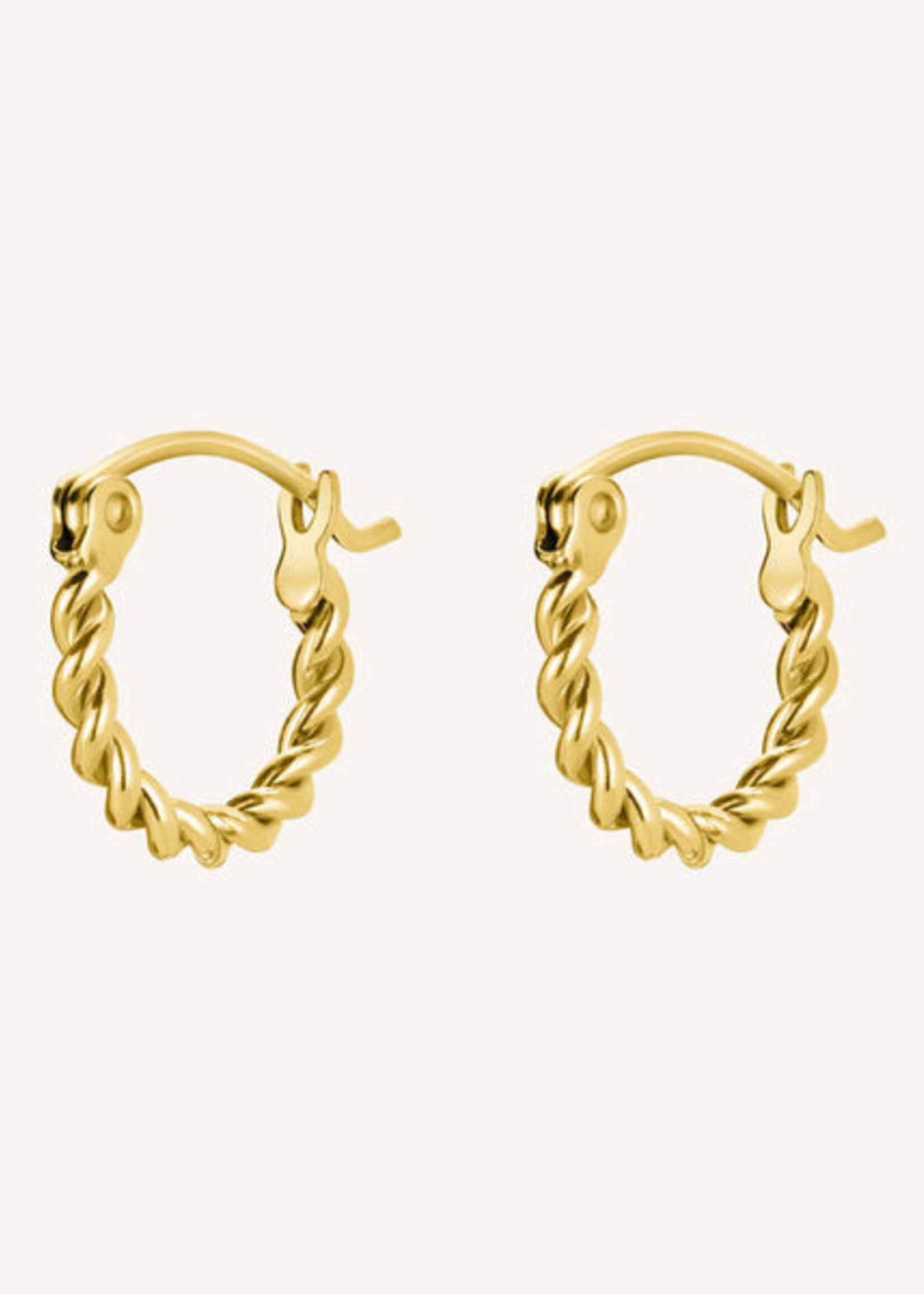 Rosefield twisted hoops gold