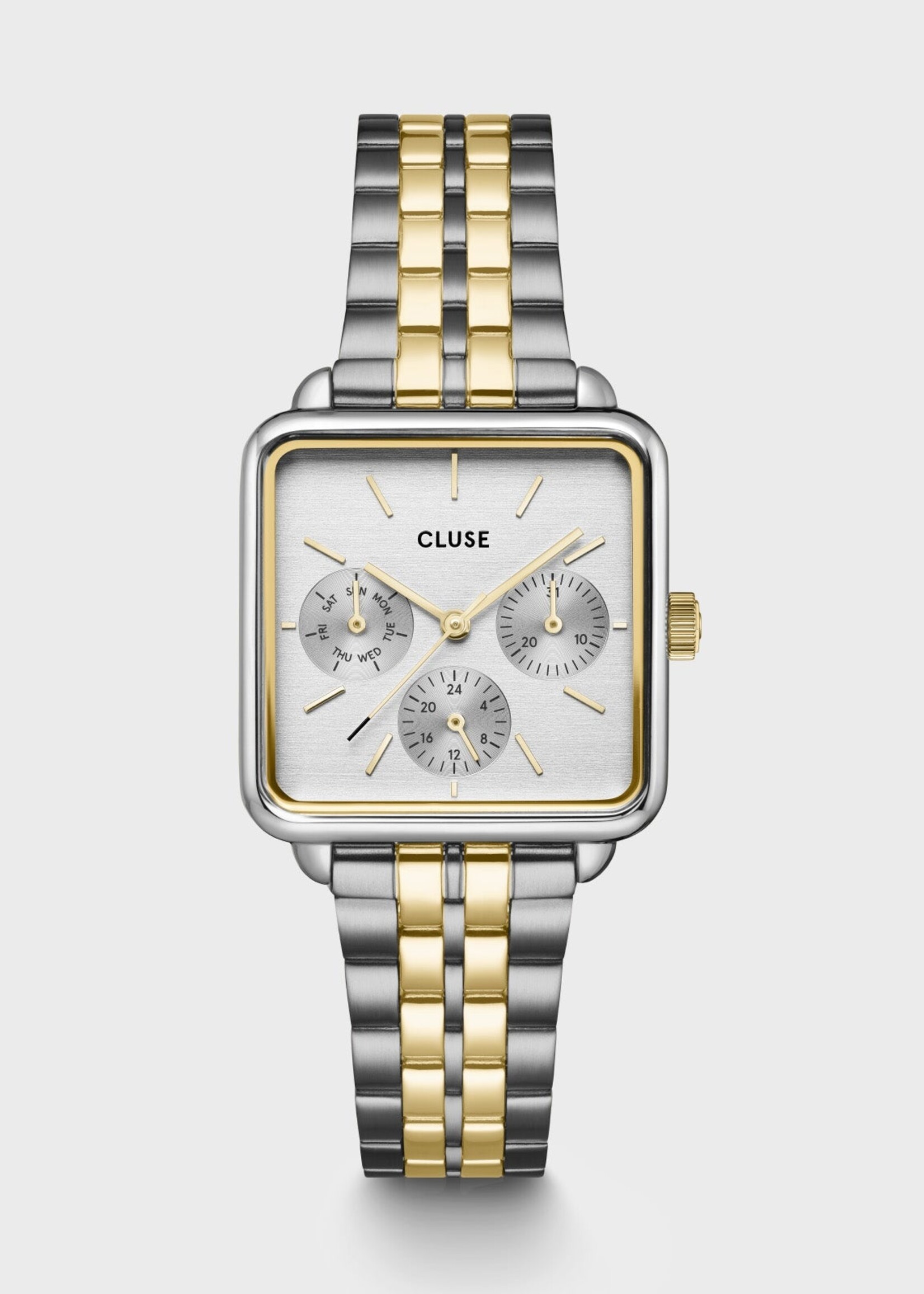 Cluse La Tétragone Multifunction Watch Steel, Bicolour