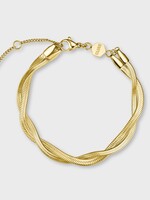 Cluse Twisted Snake Bracelet, Gold Colour