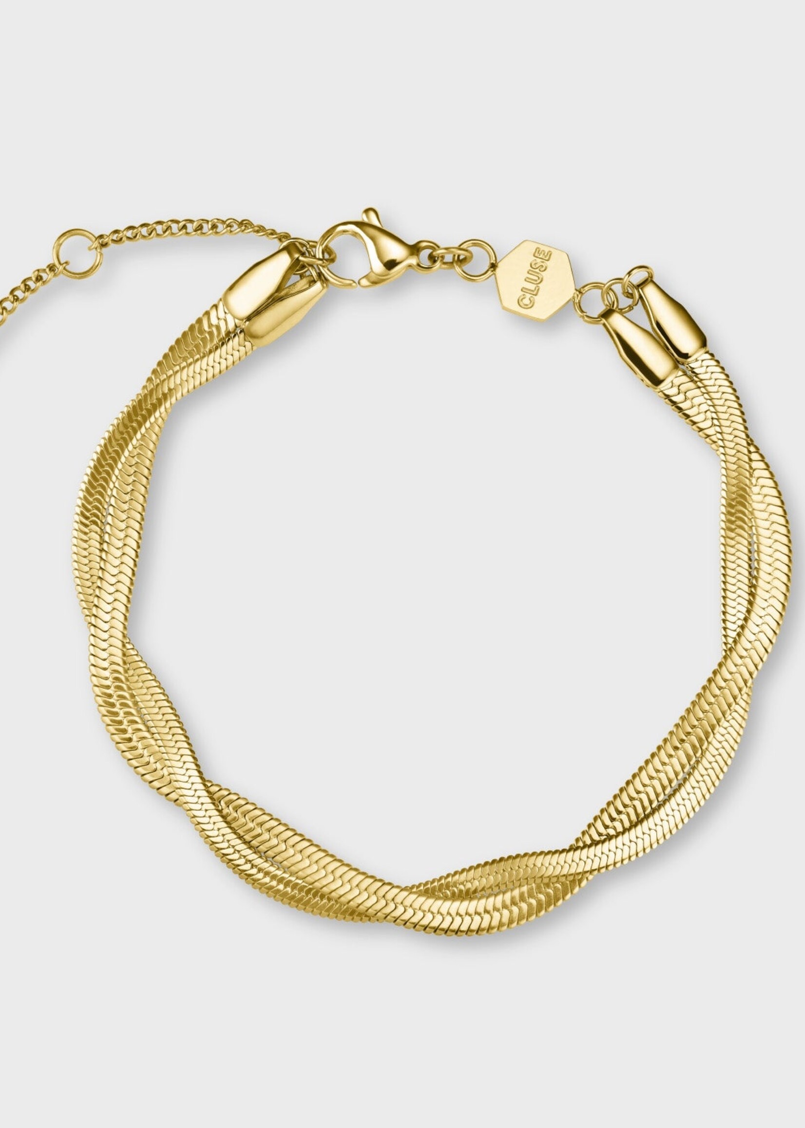 Cluse Twisted Snake Bracelet, Gold Colour