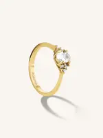 Rosefield Vintage Oval Zirkonia Ring Gold