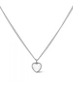 Karma Necklace LILY Heart Zirconia Silver