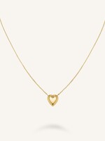 Rosefield Puffy Heart Necklace Gold