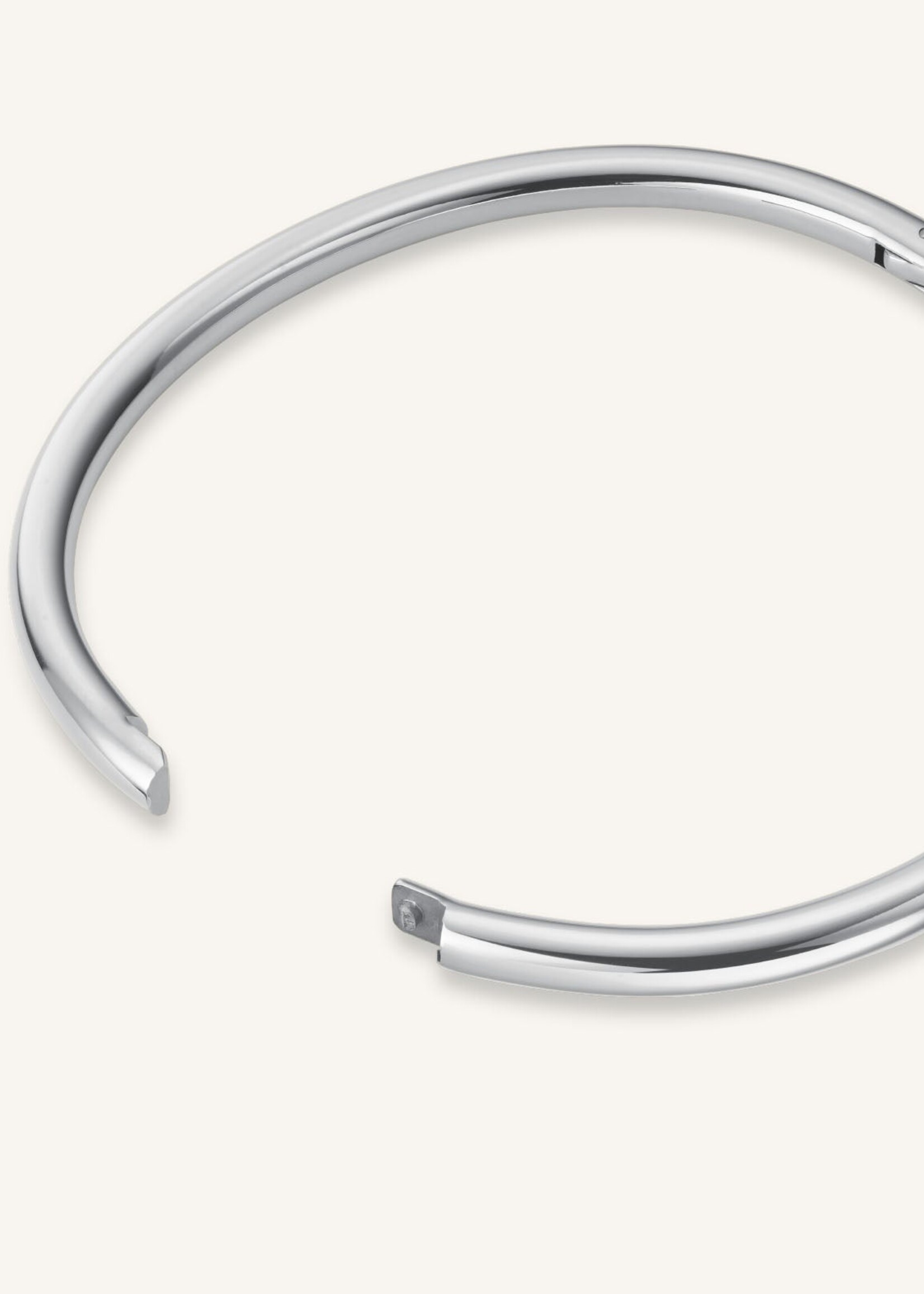 Rosefield Plain Bangle Silver