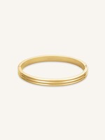 Rosefield Striped Bangle Gold