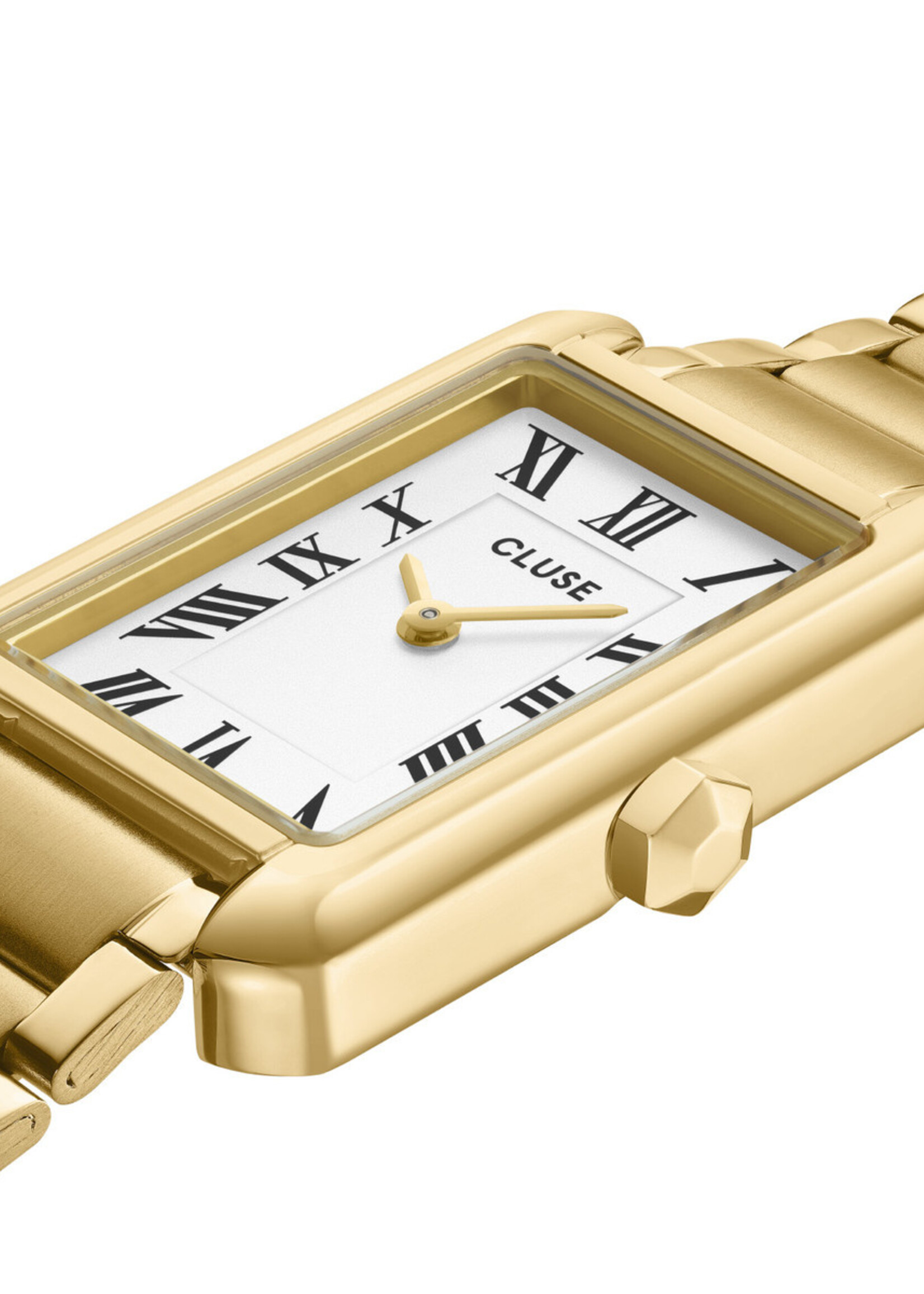 Cluse Belisenna Watch Steel, White, Gold Colour