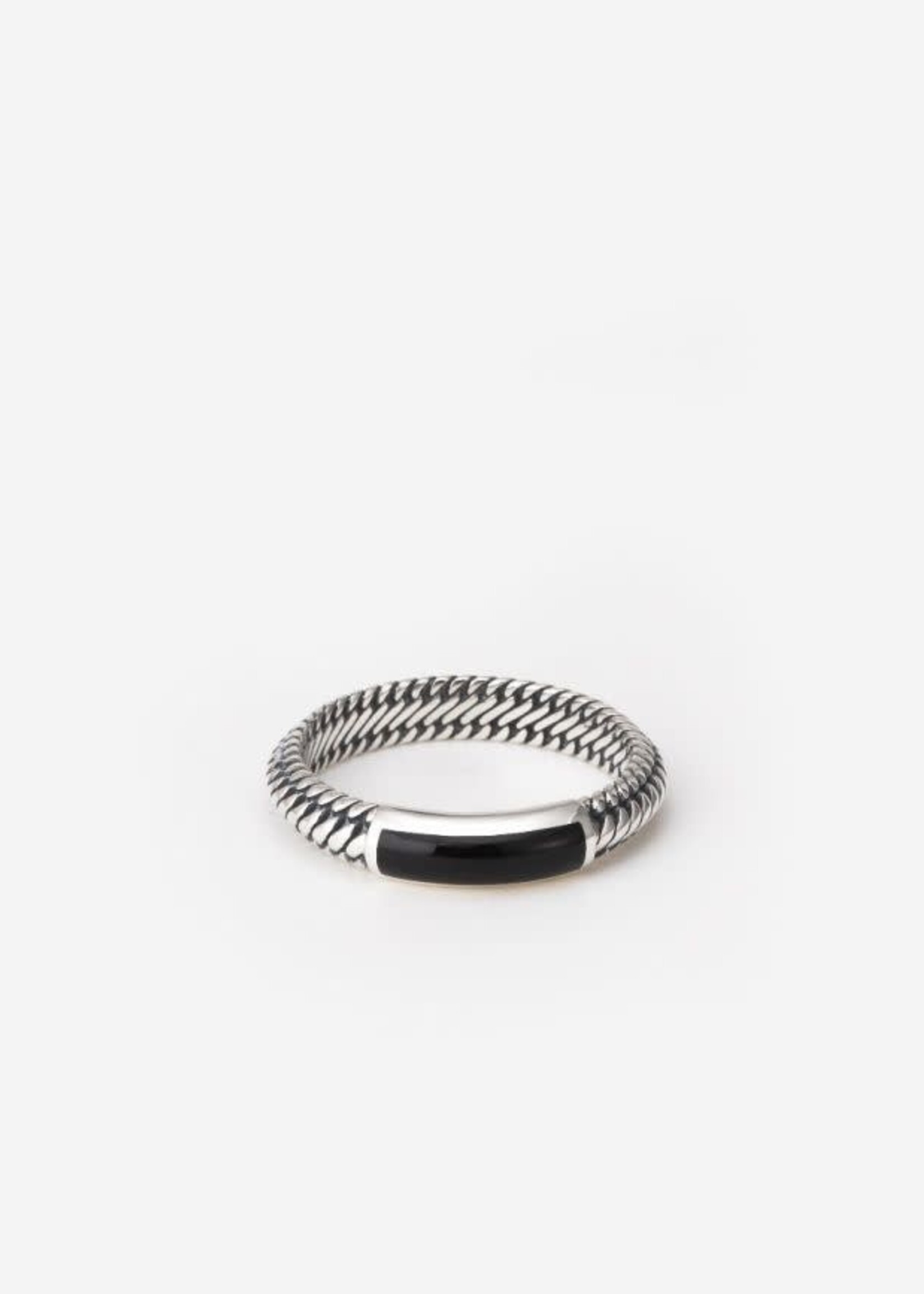 Buddha to Buddha 925 Sterling Zilveren 613 ON - Ben Mini Gemstone Ring Onyx