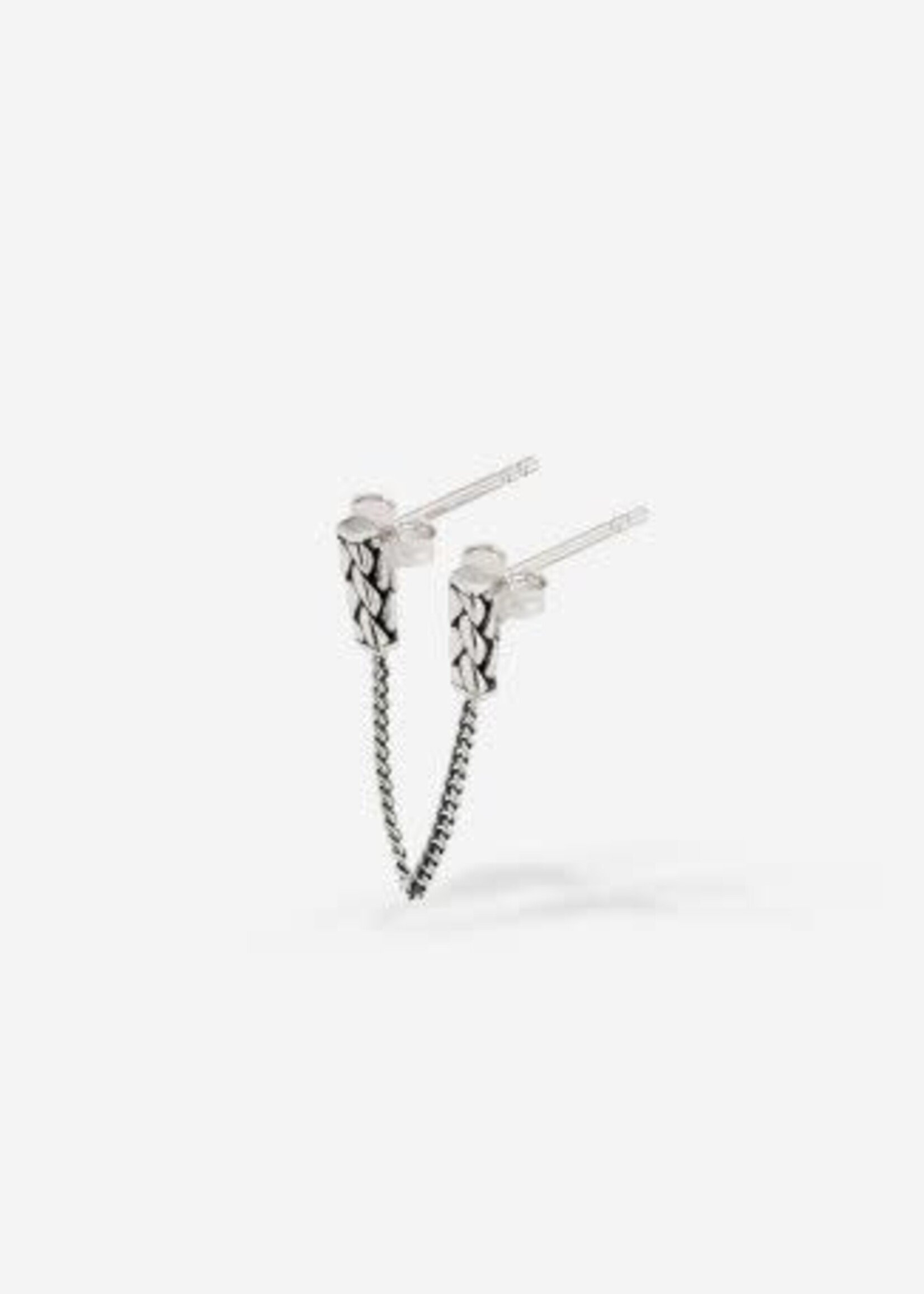 Buddha to Buddha 925 Sterling Zilveren 419 one - George Double Earstud Silver Single Piece