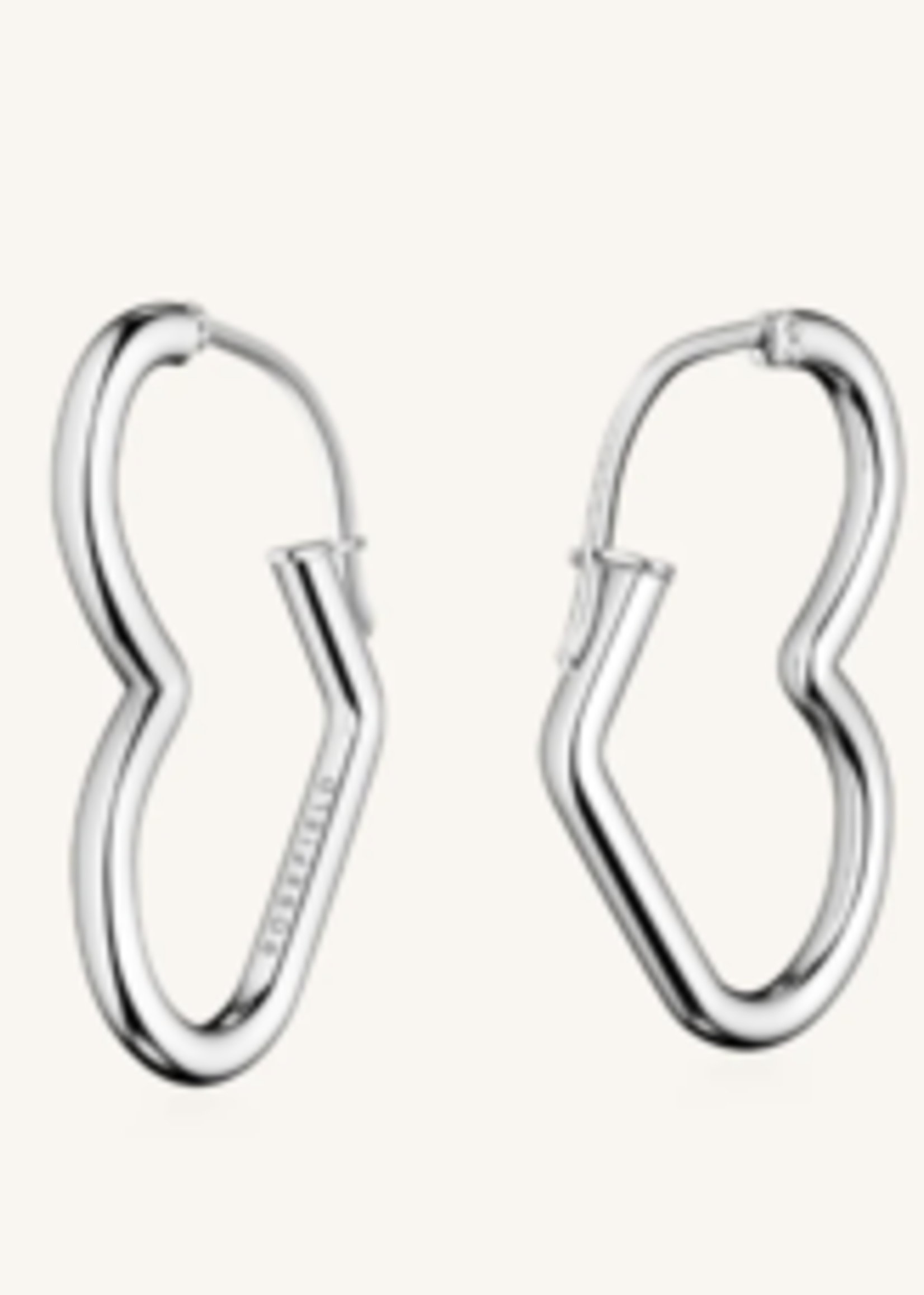 Rosefield Heart Hoops Silver