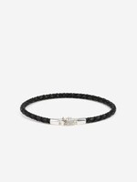 Buddha to Buddha 925 Sterling Zilveren J016BL - George Mini Leather Bracelet Black