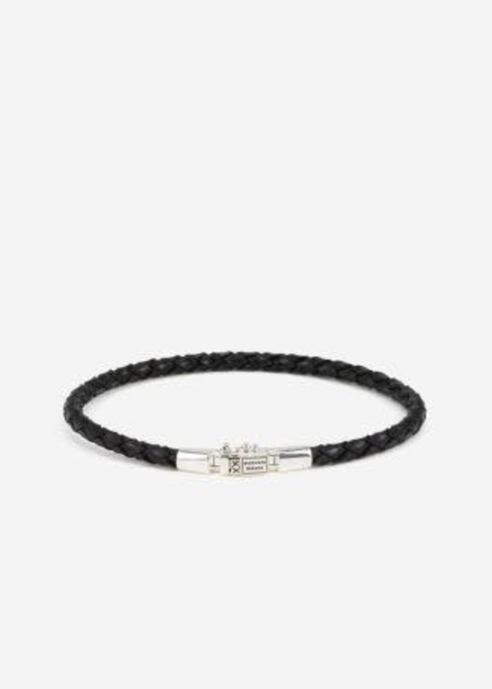 Buddha to Buddha 925 Sterling Zilveren J016BL - George Mini Leather Bracelet Black