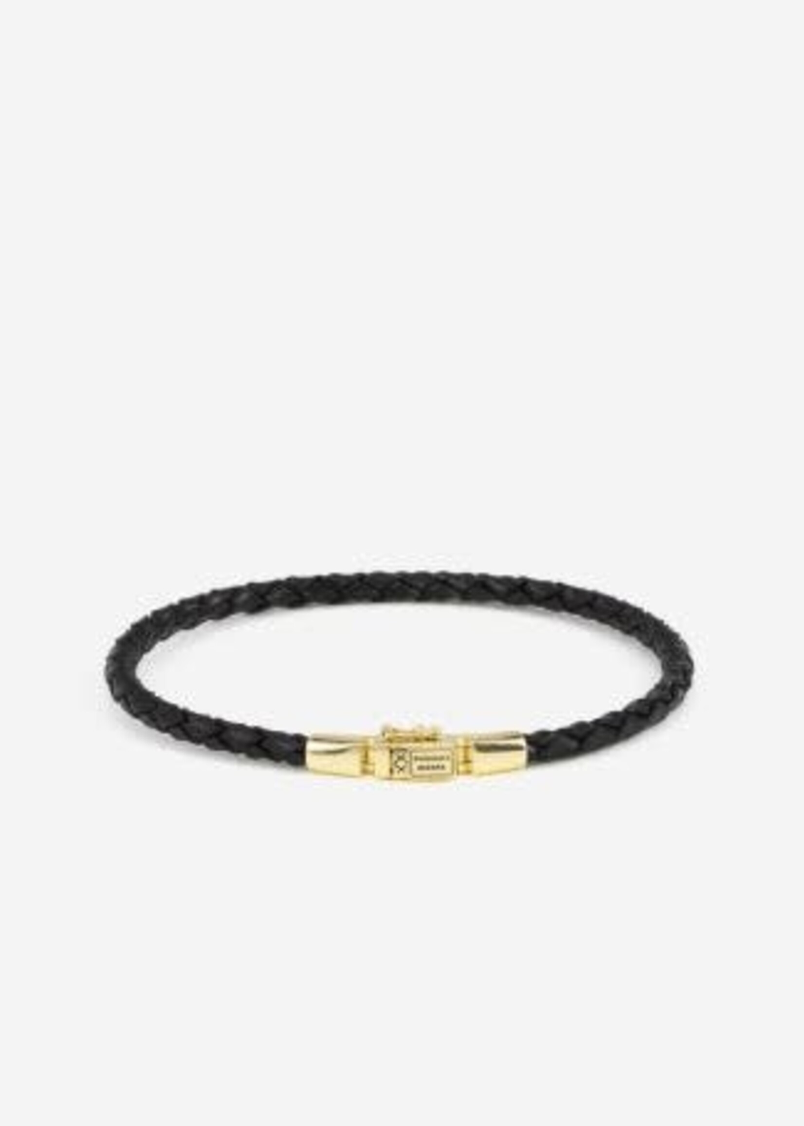Buddha to Buddha 925 Sterling Zilveren J016BL - George Mini Leather Bracelet Black