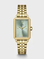 Cluse Fluette Watch Steel, Sage Green, Gold Colour