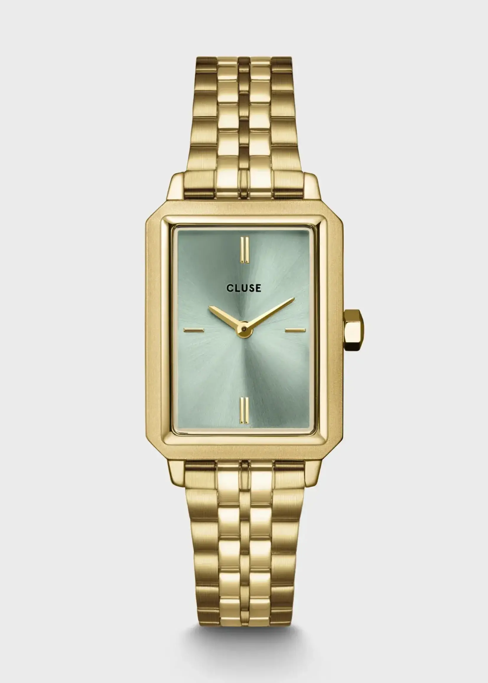 Cluse Fluette Watch Steel, Sage Green, Gold Colour