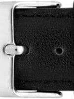 Horlogeband Met Stiksel XL Zwart 18mm