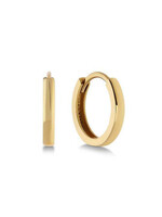 Ferrum by Tom Gold Klapoorringen 6mm rond 585+