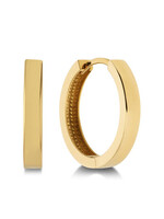 Ferrum by Tom Silver Klapoorringen - Premium Hoops - 925 verguld- 12MM