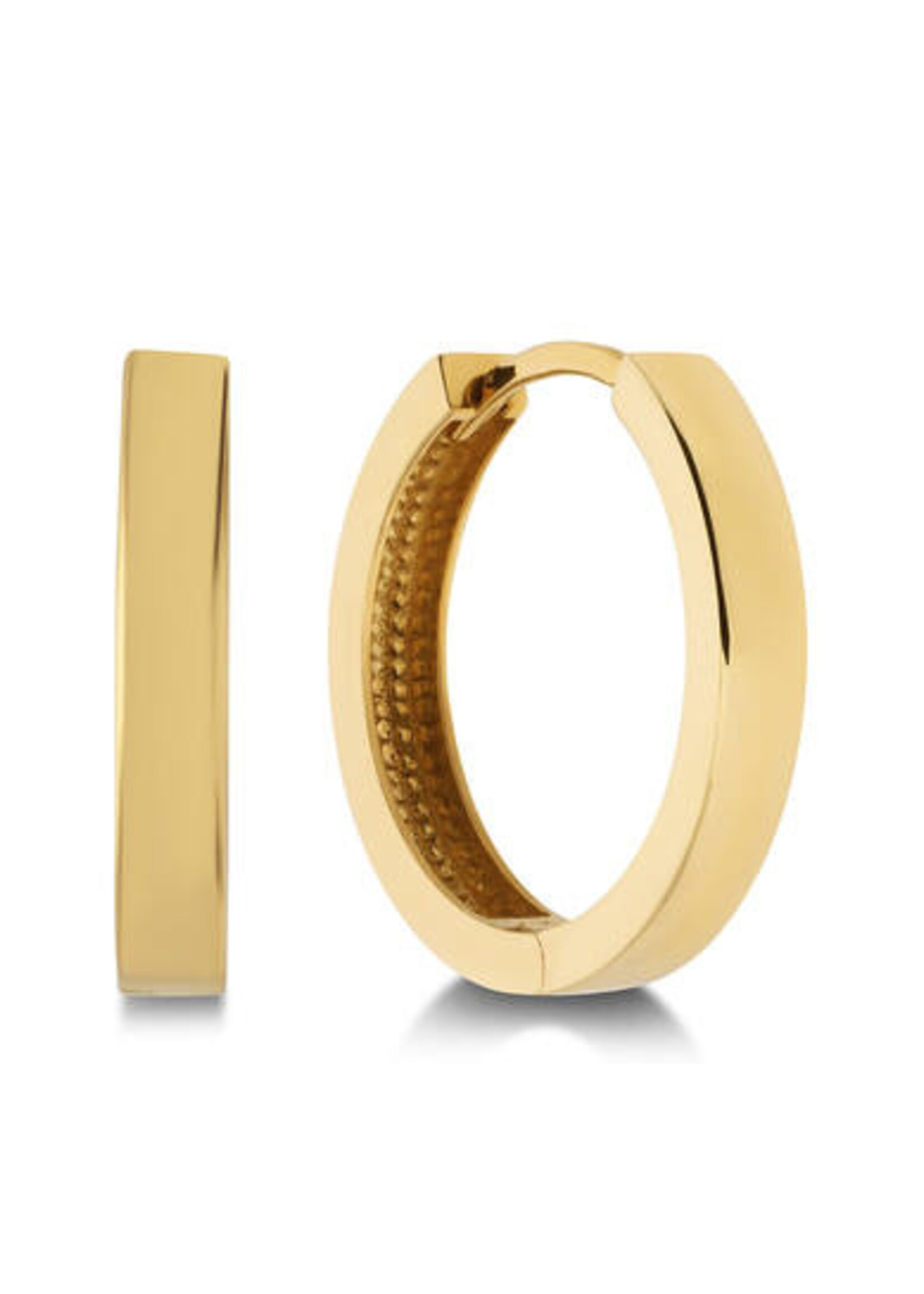Ferrum by Tom Silver Klapoorringen - Premium Hoops - 925 verguld- 12MM